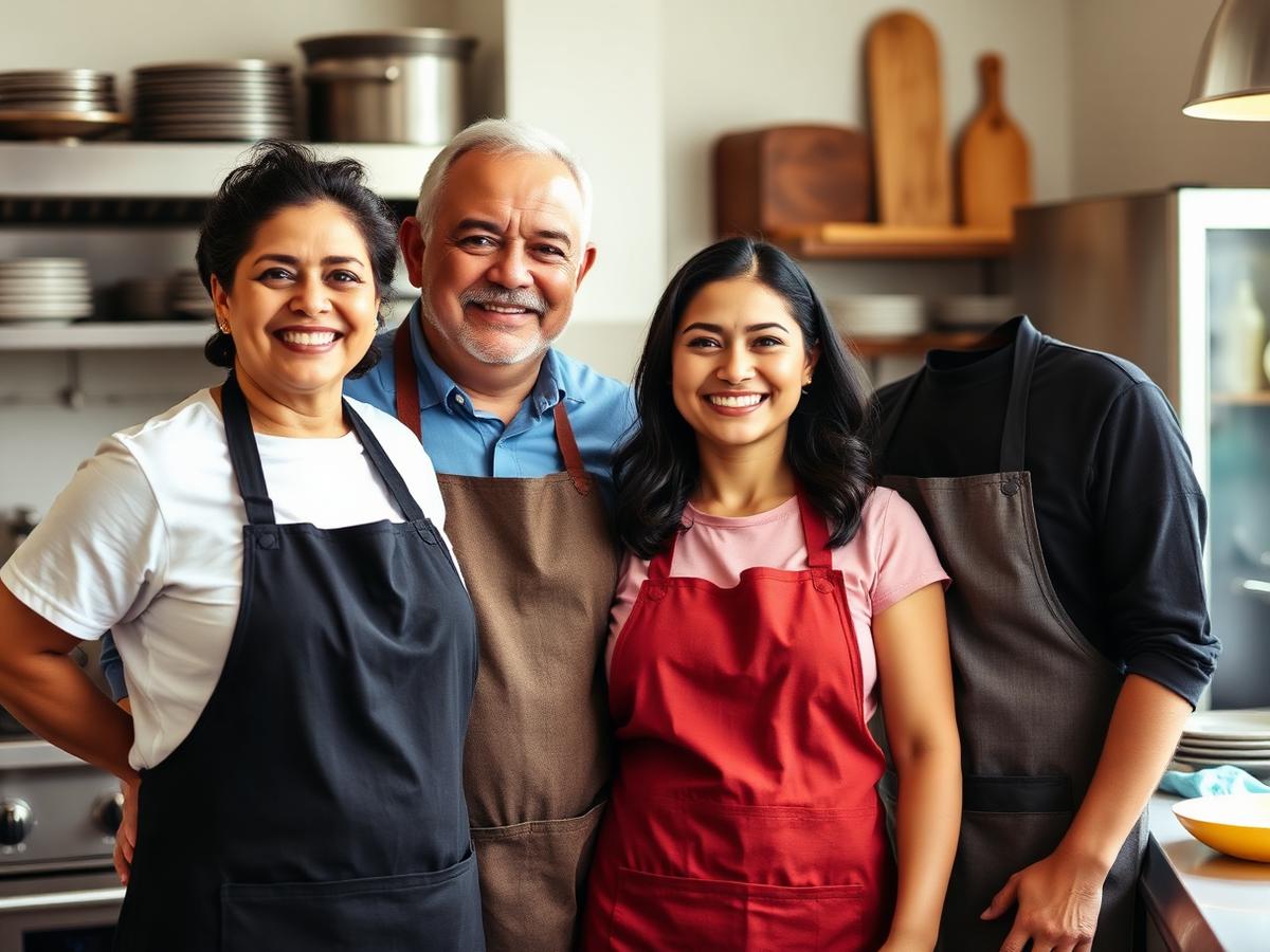 The Texas Cater family in their kitchen